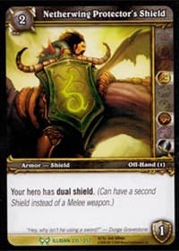 Netherwing Protector's Shield - The Hunt for Illidan - WoW card