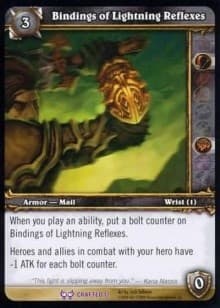 Bindings of Lightning Reflexes - CRP - WoW card