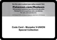 Code Card - Morpeko V-UNION Special Collection - Miscellaneous Cards & Products - Pokemon card