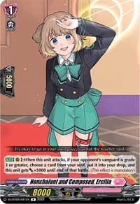 Nonchalant and Composed, Ercilia - D-LBT02: Lyrical Monasterio ~It's a New School Term!~ - Cardfight Vanguard card