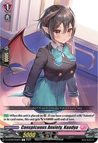 Conspicuous Anxiety, Kaadya - D-LBT02: Lyrical Monasterio ~It's a New School Term!~ - Cardfight Vanguard card