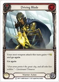 Driving Blade (Red) - History Pack Vol.1 - Flesh and Blood TCG card