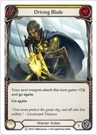 Driving Blade (Yellow) - History Pack Vol.1 - Flesh and Blood TCG card