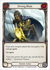 Driving Blade (Blue) - History Pack Vol.1 - Flesh and Blood TCG card