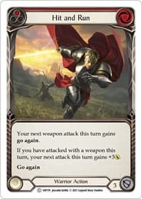 Hit and Run (Red) - History Pack Vol.1 - Flesh and Blood TCG card