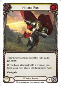 Hit and Run (Yellow) - History Pack Vol.1 - Flesh and Blood TCG card