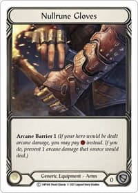 Nullrune Gloves - History Pack Vol.1 - Flesh and Blood TCG card