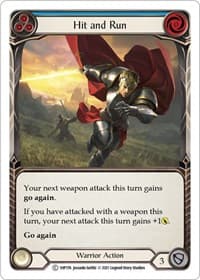 Hit and Run (Blue) - History Pack Vol.1 - Flesh and Blood TCG card