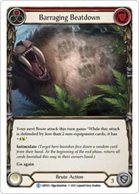 Barraging Beatdown (Red) - History Pack Vol.1 - Flesh and Blood TCG card