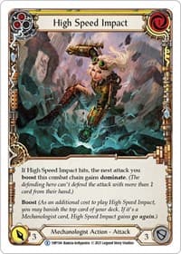 High Speed Impact (Yellow) - History Pack Vol.1 - Flesh and Blood TCG card