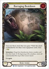 Barraging Beatdown (Yellow) - History Pack Vol.1 - Flesh and Blood TCG card