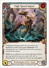 High Speed Impact (Blue) - History Pack Vol.1 - Flesh and Blood TCG card