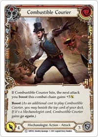 Combustible Courier (Red) - History Pack Vol.1 - Flesh and Blood TCG card