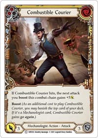Combustible Courier (Yellow) - History Pack Vol.1 - Flesh and Blood TCG card