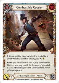 Combustible Courier (Blue) - History Pack Vol.1 - Flesh and Blood TCG card