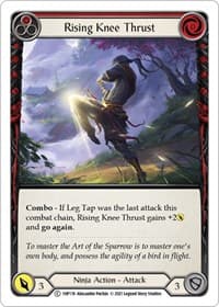 Rising Knee Thrust (Red) - History Pack Vol.1 - Flesh and Blood TCG card