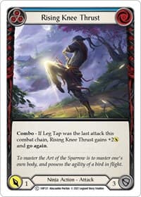 Rising Knee Thrust (Blue) - History Pack Vol.1 - Flesh and Blood TCG card