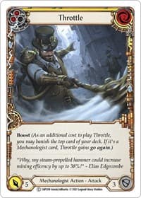 Throttle (Yellow) - History Pack Vol.1 - Flesh and Blood TCG card