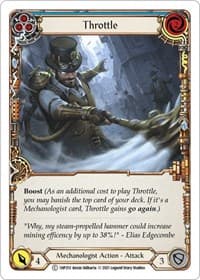 Throttle (Blue) - History Pack Vol.1 - Flesh and Blood TCG card