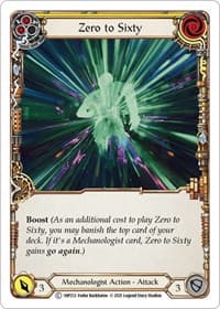Zero to Sixty (Yellow) - History Pack Vol.1 - Flesh and Blood TCG card