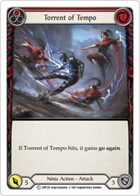 Torrent of Tempo (Red) - History Pack Vol.1 - Flesh and Blood TCG card