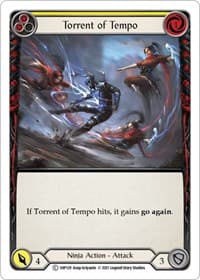 Torrent of Tempo (Yellow) - History Pack Vol.1 - Flesh and Blood TCG card
