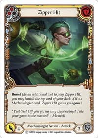 Zipper Hit (Yellow) - History Pack Vol.1 - Flesh and Blood TCG card