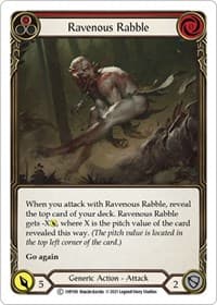 Ravenous Rabble (Red) - History Pack Vol.1 - Flesh and Blood TCG card
