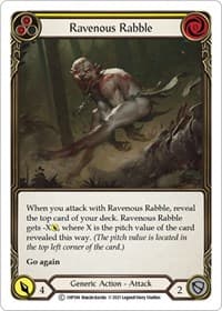 Ravenous Rabble (Yellow) - History Pack Vol.1 - Flesh and Blood TCG card