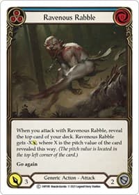 Ravenous Rabble (Blue) - History Pack Vol.1 - Flesh and Blood TCG card