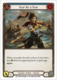 Scar for a Scar (Blue) - History Pack Vol.1 - Flesh and Blood TCG card
