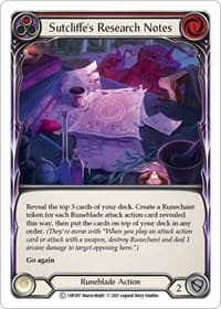 Sutcliffe's Research Notes (Red) - History Pack Vol.1 - Flesh and Blood TCG card