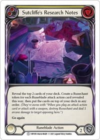 Sutcliffe's Research Notes (Yellow) - History Pack Vol.1 - Flesh and Blood TCG card
