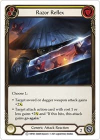 Razor Reflex (Yellow) - History Pack Vol.1 - Flesh and Blood TCG card