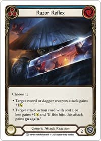 Razor Reflex (Blue) - History Pack Vol.1 - Flesh and Blood TCG card