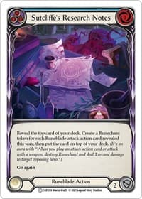 Sutcliffe's Research Notes (Blue) - History Pack Vol.1 - Flesh and Blood TCG card