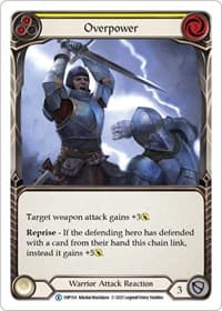 Overpower (Yellow) - History Pack Vol.1 - Flesh and Blood TCG card