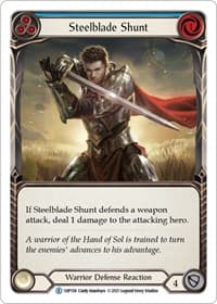 Steelblade Shunt (Blue) - History Pack Vol.1 - Flesh and Blood TCG card