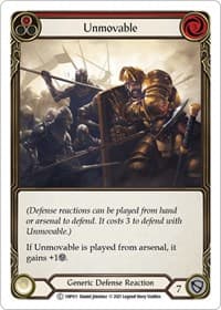 Unmovable (Red) - History Pack Vol.1 - Flesh and Blood TCG card