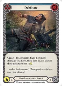 Debilitate (Blue) - History Pack Vol.1 - Flesh and Blood TCG card