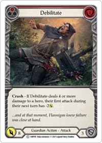 Debilitate (Red) - History Pack Vol.1 - Flesh and Blood TCG card