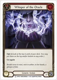 Whisper of the Oracle (Red) - History Pack Vol.1 - Flesh and Blood TCG card