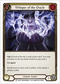 Whisper of the Oracle (Yellow) - History Pack Vol.1 - Flesh and Blood TCG card