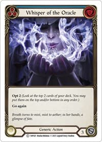 Whisper of the Oracle (Blue) - History Pack Vol.1 - Flesh and Blood TCG card