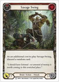 Savage Swing (Red) - History Pack Vol.1 - Flesh and Blood TCG card