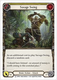 Savage Swing (Yellow) - History Pack Vol.1 - Flesh and Blood TCG card