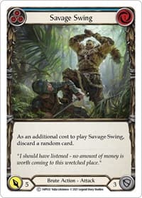 Savage Swing (Blue) - History Pack Vol.1 - Flesh and Blood TCG card