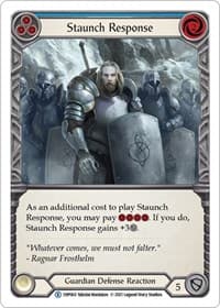 Staunch Response (Blue) - History Pack Vol.1 - Flesh and Blood TCG card