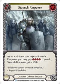 Staunch Response (Yellow) - History Pack Vol.1 - Flesh and Blood TCG card