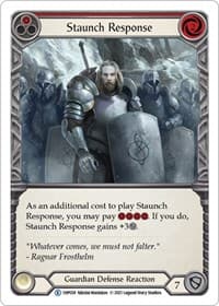 Staunch Response (Red) - History Pack Vol.1 - Flesh and Blood TCG card